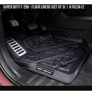 Floor Liners (set of 3) for Ford Super Duty F-250 Super Crew 2017 2018 2019 2020 2021 2022