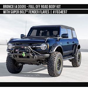 Full Super Bolt® Off Road Body Kit for 4 Door Bronco 2021-2025