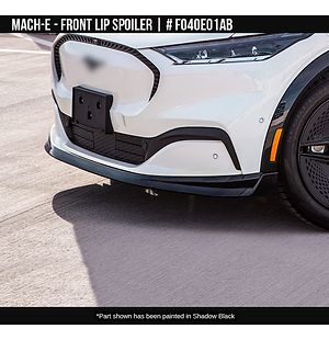 Ford Mach-E 2022-2024 Front Lip Spoiler Glossy Black