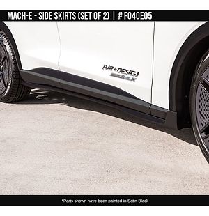 Ford Mach-E 2022-2024 Side Skirt Set Satin Black