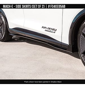 Ford Mach-E 2022-2024 Side Skirt Set Glossy Black