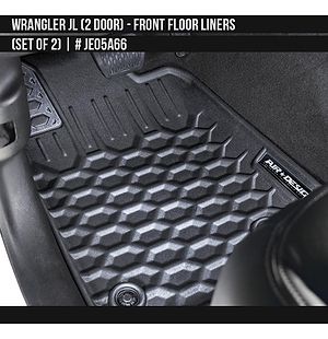 Jeep Wrangler JL 2018 2019 2020 2021 2022+ Front Floor Liners 2 Door (Set of 2)