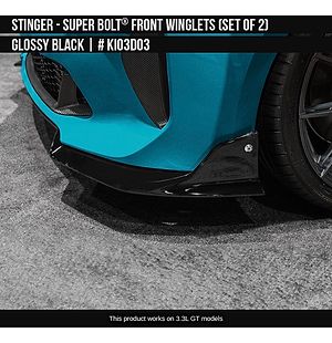 Kia Stinger 2018-2023 Front Winglets Glossy Black (set of 2)