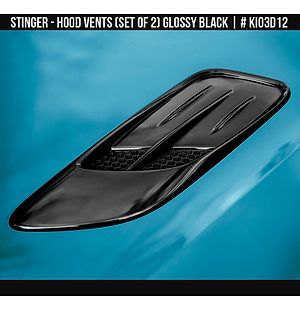 Kia Stinger 2018-2023 Hood Vents Glossy Black (set of 2)
