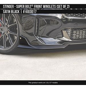 Front Winglets Satin Black (set of 2) for Kia Stinger 2018-2023 