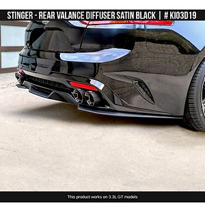 Kia Stinger 2018-2023 Rear Valance with Diffuser Satin Black
