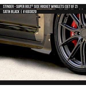 Kia Stinger 2018-2023 Side Rocker Winglets Satin Black (set of 2)