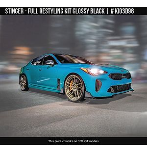 Full Restyling Kit Glossy Black for Kia Stinger 2018-2023
