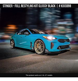 Kia Stinger 2018-2023 Full Restyling Kit Glossy Black