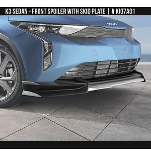 Front Spoiler with Skid Plate for Kia K3 Sedan 2024-2025