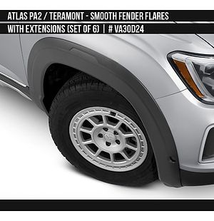 Volkswagen Atlas PA2 / Teramont 2024-2025 Smooth Fender Flares with Extensions (set of 6) by Air Design