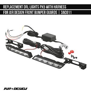 3AC011 Replacement DRL lights PX5 with harness for Air Design Front Bumper Guards