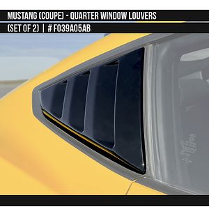Quarter Window Louvers (set of 2) for Ford Mustang 2024-2025