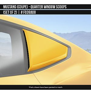 Quarter Window Scoops (set of 2) for Ford Mustang 2024-2025
