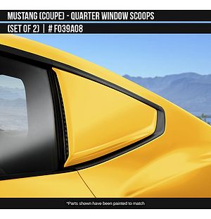 Ford Mustang 2024 2025 Quarter Window Scoops (set of 2)