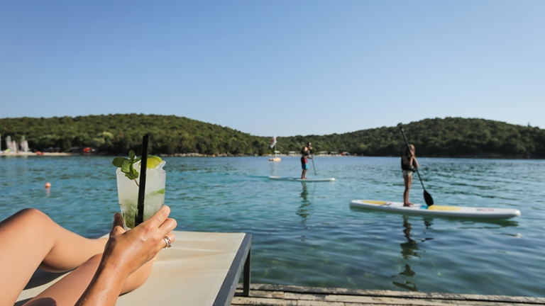 Relaxing down by the waterfront