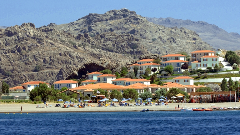 beachclub as seen from the sea