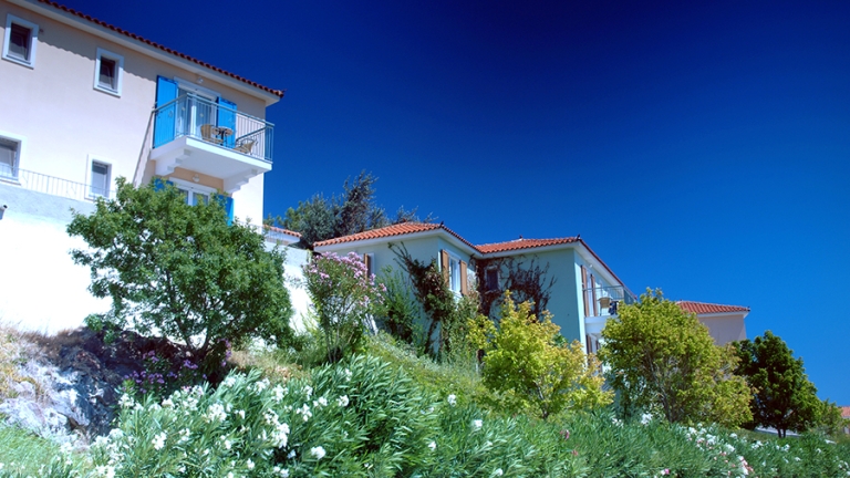 colourful hillside rooms