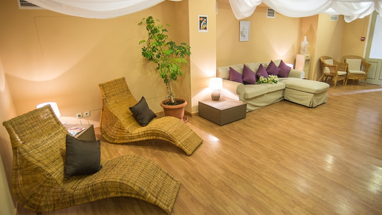 calm and peaceful wellness area