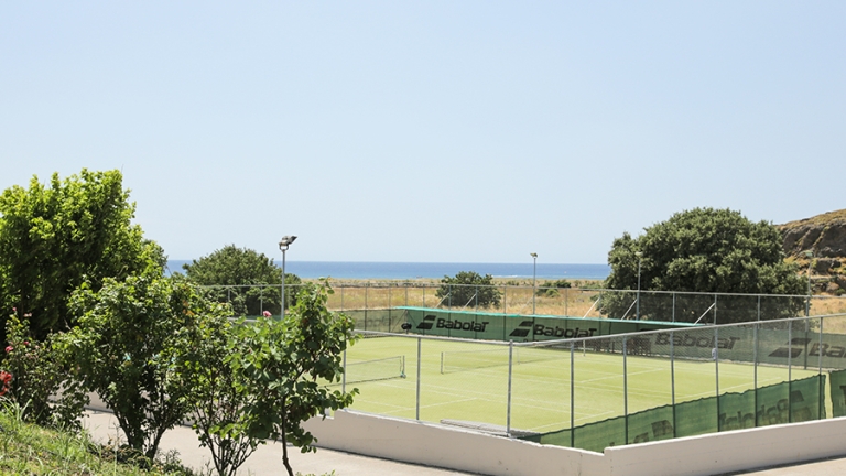 two of the three tennis courts