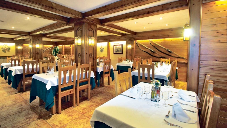 The buffet dining area