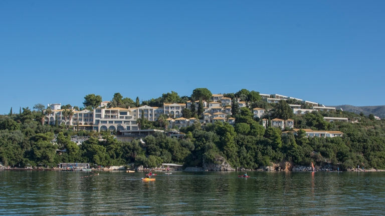 View of the beachclub the water