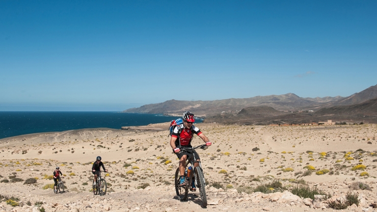 unique scenery and terrain on the mountain bike rides