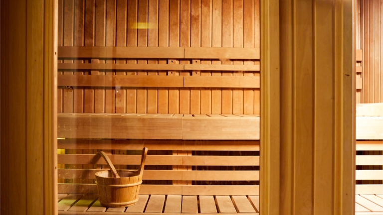 Sauna at Levante Beach Club