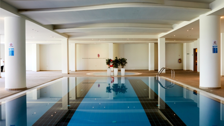 Indoor pool at Levante Beach Club