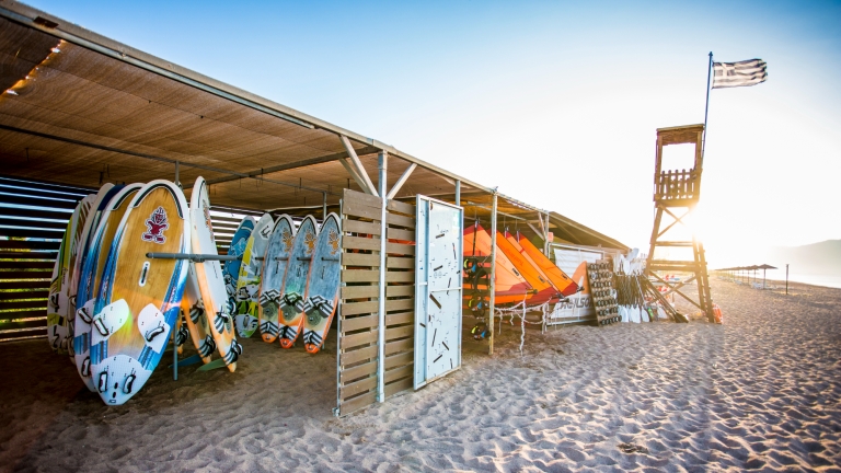 Windsurf kit at Messini Beach Club
