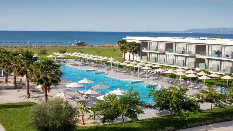 Hotel rooms at Messini Beach Club