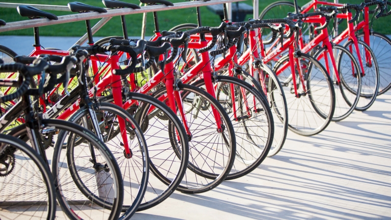 Road bikes at Messini Beach Club