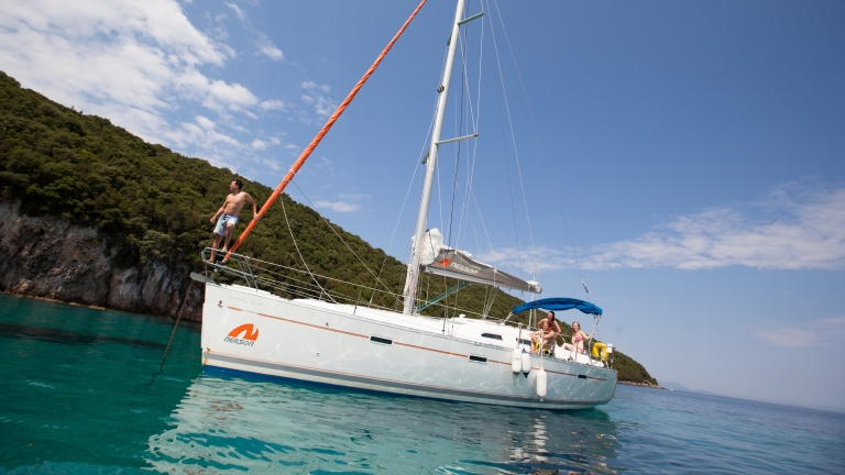 A Neilson yacht moored up