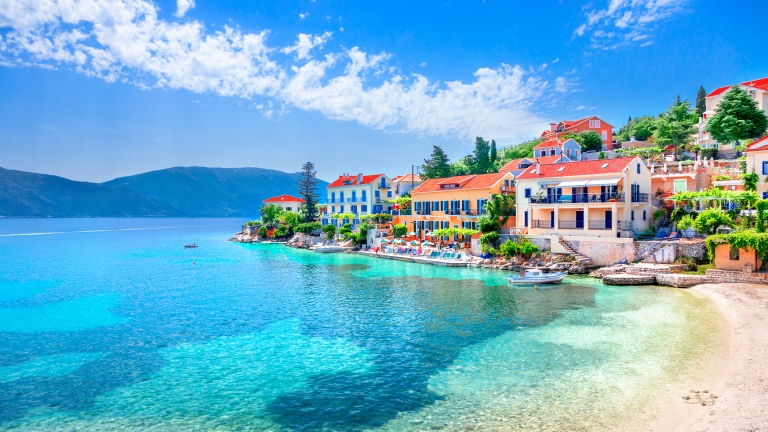 Fiskardo village of the island of Kefalonia