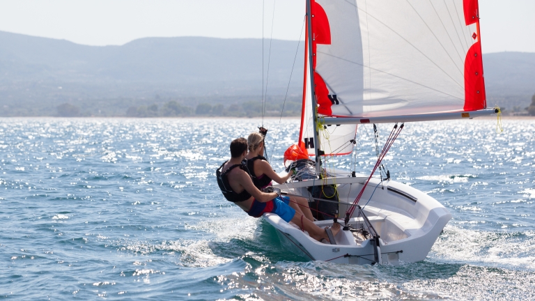 Dinghy sailing at Buca Beach Club
