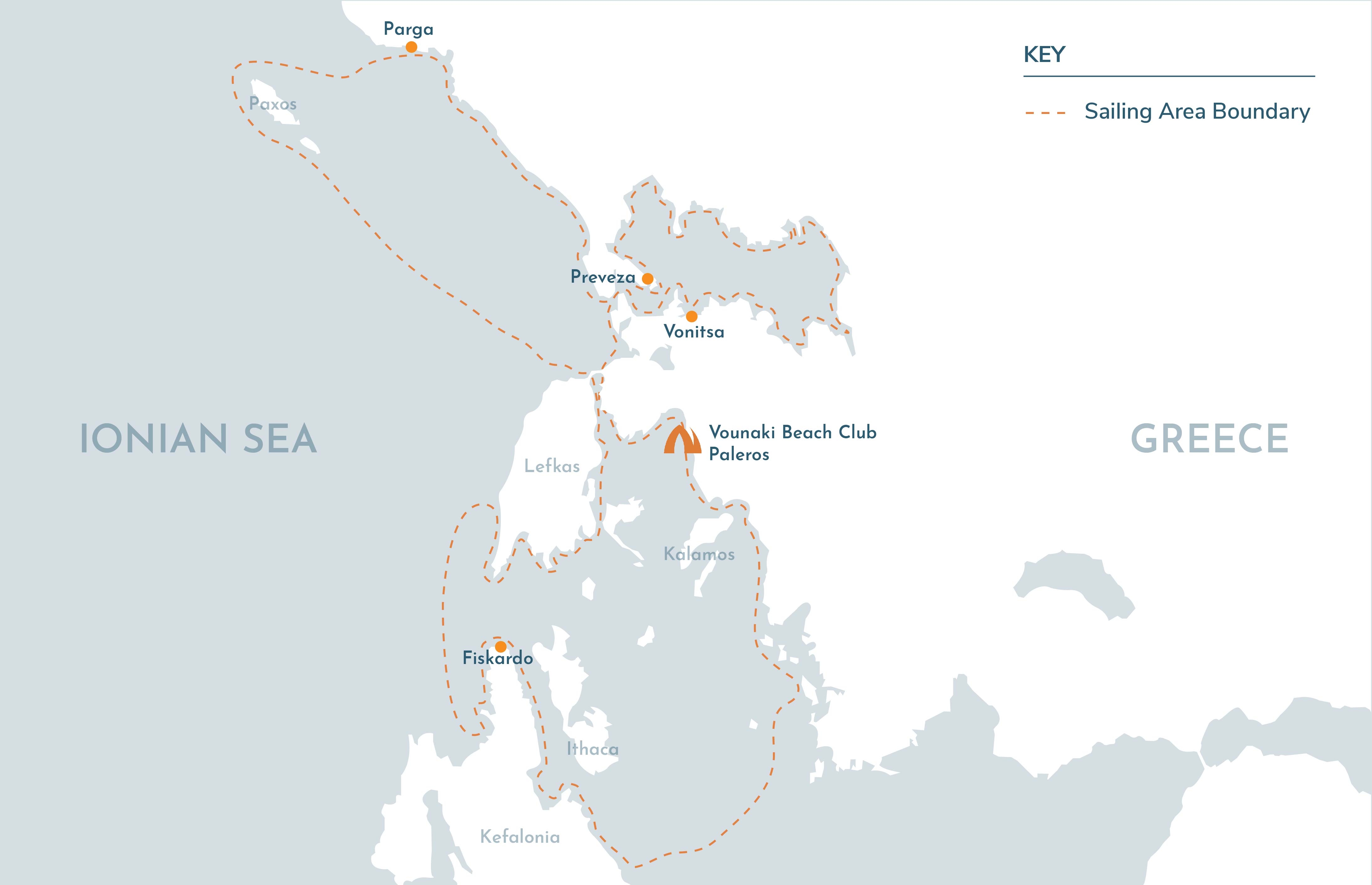 Bareboat Flotilla map