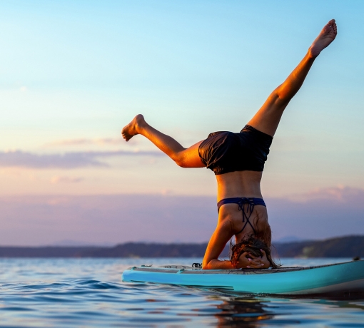 woman on paddle board