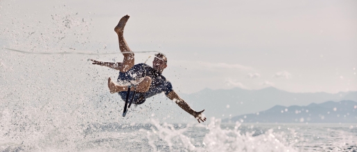 Wakeboarding wipe out