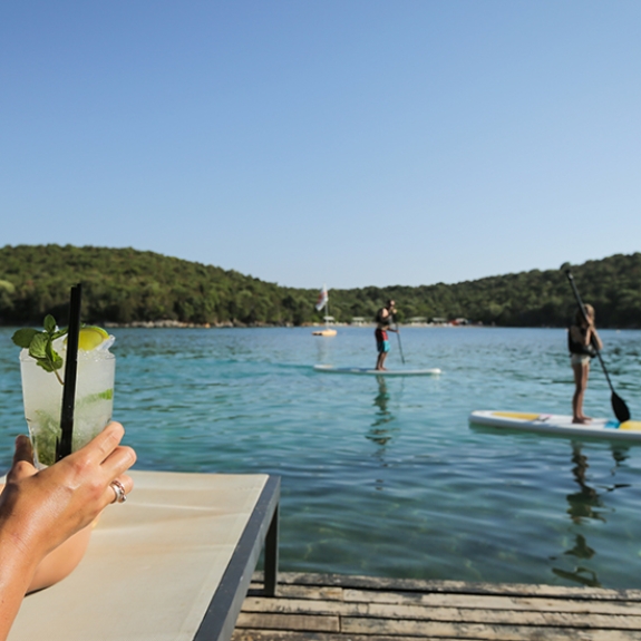 Relaxing down by the waterfront