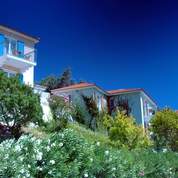 colourful hillside rooms
