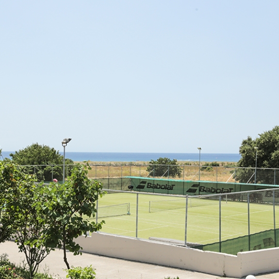 two of the three tennis courts