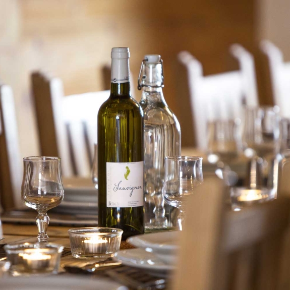 Free flowing wine with dinner