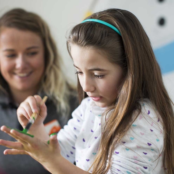 Messy play in the children's clubs
