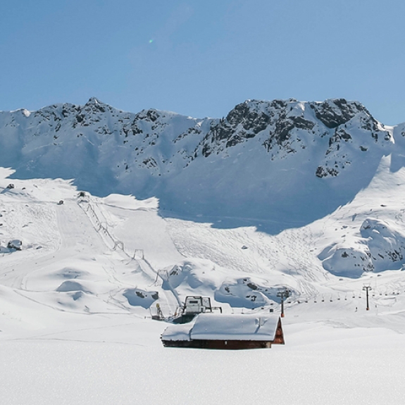 snow covered mountains in Italy