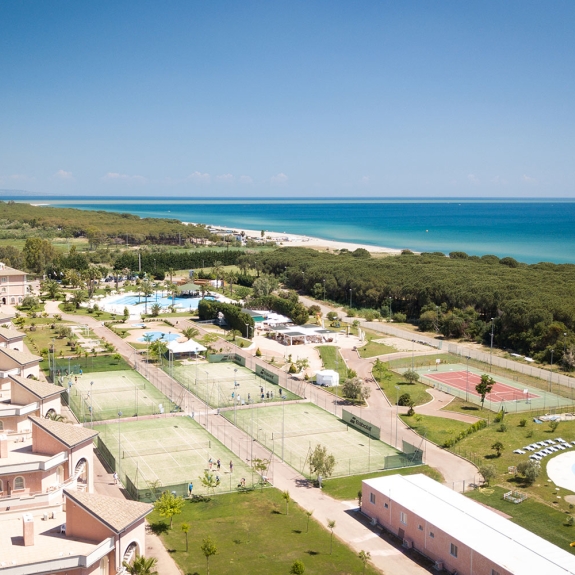 aerial view of airone beachclub
