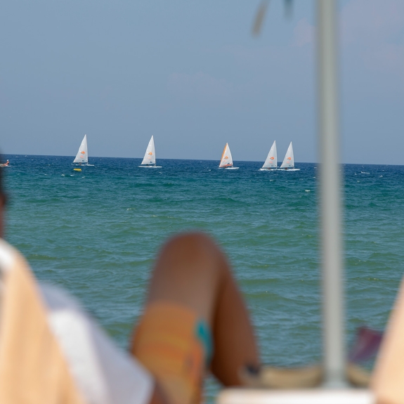 relaxing on the beach