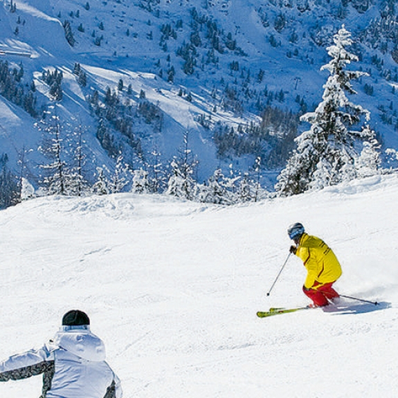 skiers in Austria