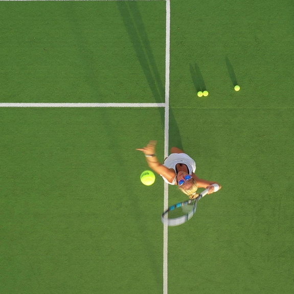 two AstroTurf courts