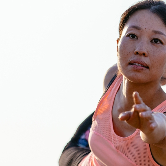 woman doing yoga in Croatia