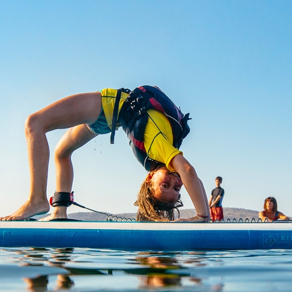 boy on paddle board